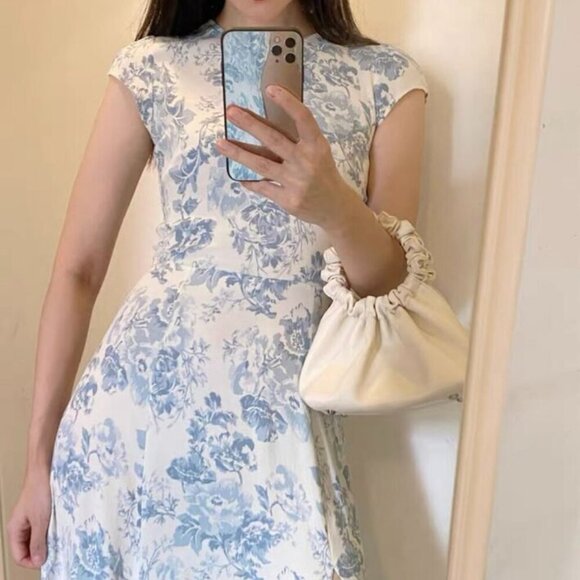 Reformation Gavin Midi Dress In Teacup - Picture 3 of 9